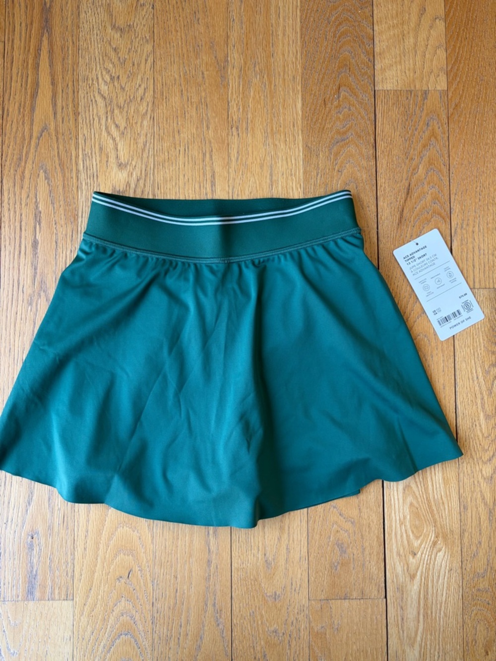 Athleta Green Athletic Skort with Striped Waistband xxs